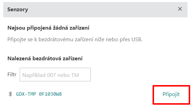 návod na připojení čidla